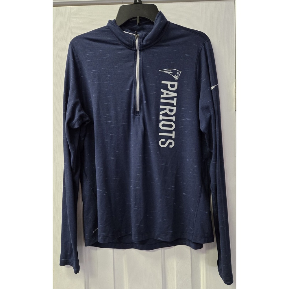 Nike Youth New England Patriots 1/4 Zip Pullover Long Sleeve Shirt Youth XL